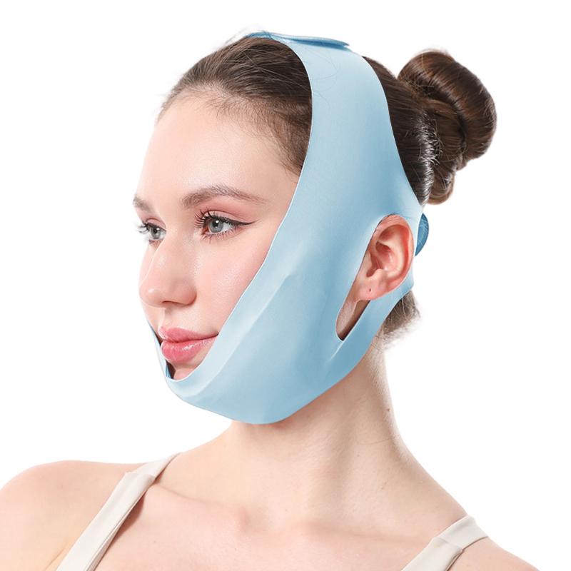 Gel Cooling Ice Chin Cheek Slimming Bandage V Shaper V Line Lifting Mask Face Lifting Anti Wrinkle Strap Band Sleeping Mask синий