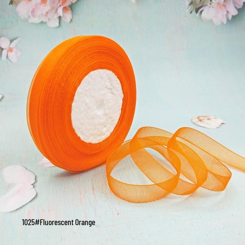 Cinta de Hilo de Nieve Transparente de 1,2 cm para Manualidades: Ganchillo, Accesorios para el Cabello, Lazos, Regalos, Empaque para Pasteles y Cajas, Cinta de Seda