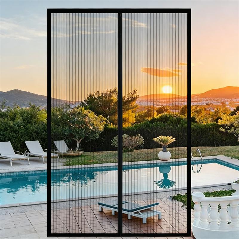 Hochwertiges Freihändiges Magnetisches Moskitonetz Türgitter Netz Automatisch Schließend Anti Mücken Insekten Fliegen Ungeziefer Türvorhang Netz