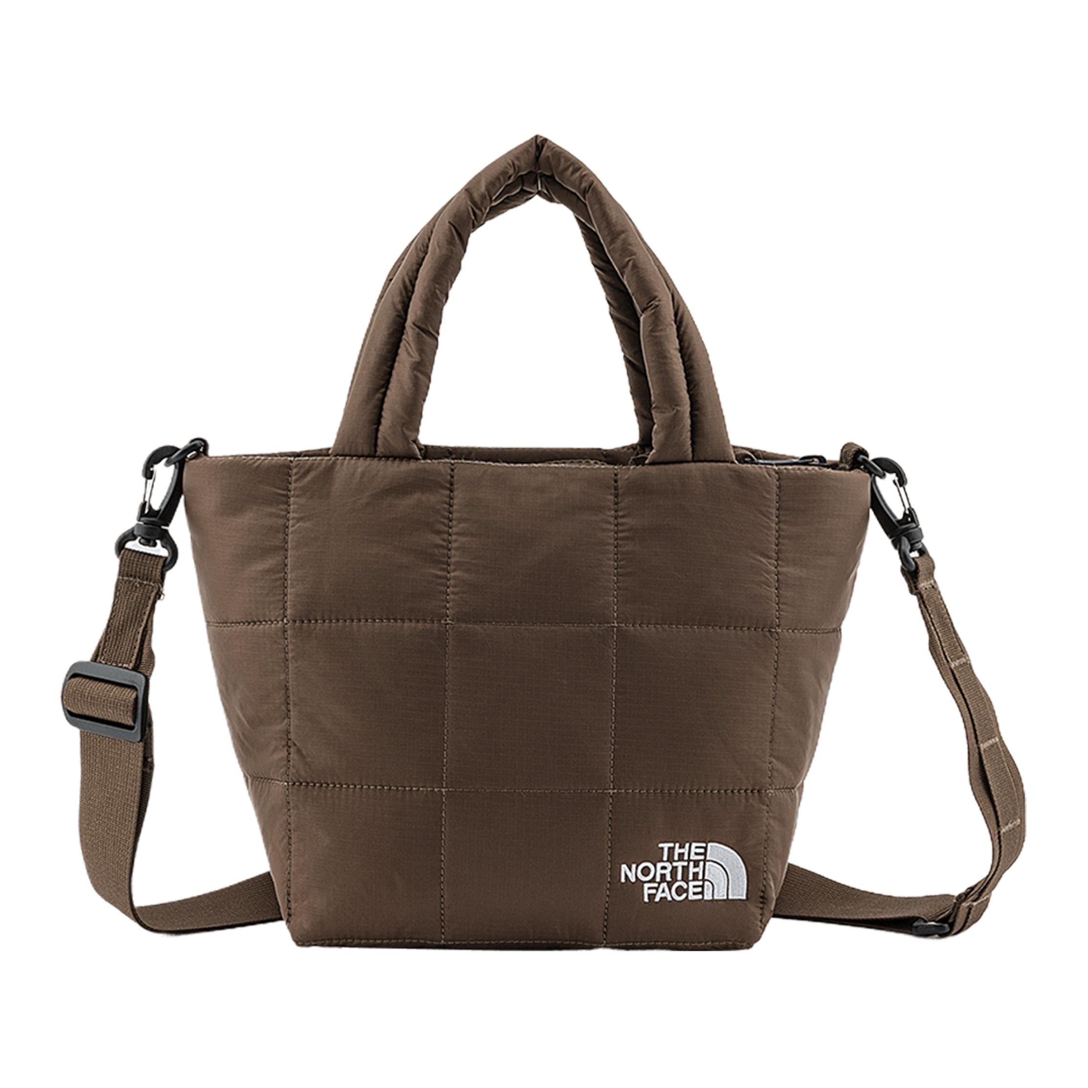 The North Face Nuptse 5L Lightweight Portable Zipper Tote Bag Outdoor Bag Unisex tote bags Smoky-Brown 8B20-1OI Smoky Brown