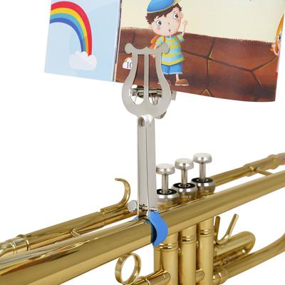 Klips do nut na trąbkę, zaciskowy uchwyt, klips do książki z nutami, uchwyt na nuty na trąbkę, statyw muzyczny na instrument dęty drewniany