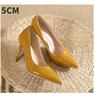 Fashion Women's High-heeled New with Stone Patterned Patent Leather Heels Women Pointed Toes Solid Color Widened Versized Womens Shoes