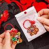 Creative The God of Wealth Keychain Lucky Chinese Style Keyring The God of Fortune Pendant  Unisex