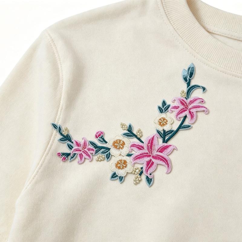Embroidered Patches Florals Applique For Clothing Bags Hat Decoration Handmade Craft Sewing Accessories