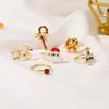 Trendy Metallic Elk Christmas Ring Set - 8 Pieces