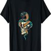 Tattoo Design T-Shirt Snake In Skull Cobra Hoodie Skull T-Shirt