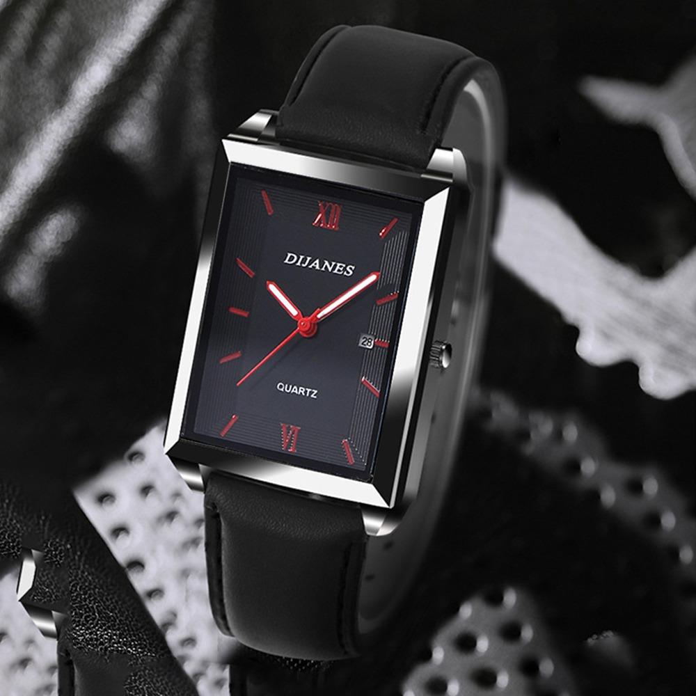 2 Stück/Set Elegantes Paaruhr-Set Römisches Ziffernblatt Quadratisches Zifferblatt Schlichte Uhr | Formeller Anlass | Accessoire-Sets | Geschenk