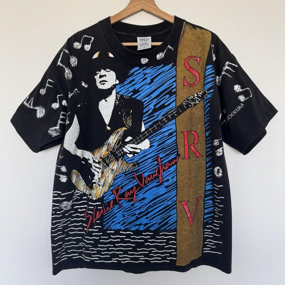 

Vintage 1992 Stevie Ray Vaughan TShirt Mens XL AOP 90s Tour Rock Band Music Tee Unisex T-Shirt XXXL