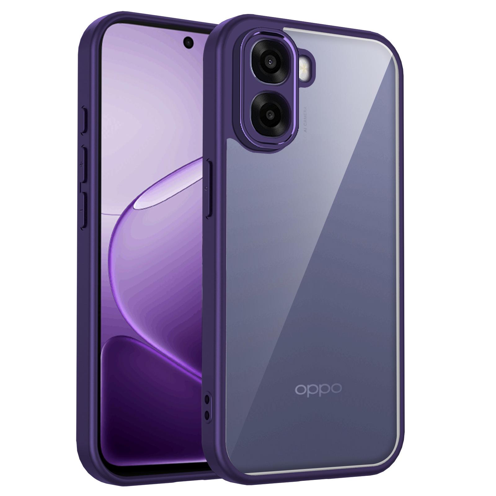 

Чохол для Oppo A6X 4G 5G CPH2819 CPH2823 Силіконовий бампер з повітряною подушкою Прозора матова задня кришка Твердий чохол для телефону для Oppo A6X OppoA6X 2025 Pc + tpu&OPPO A6x фіолетовий