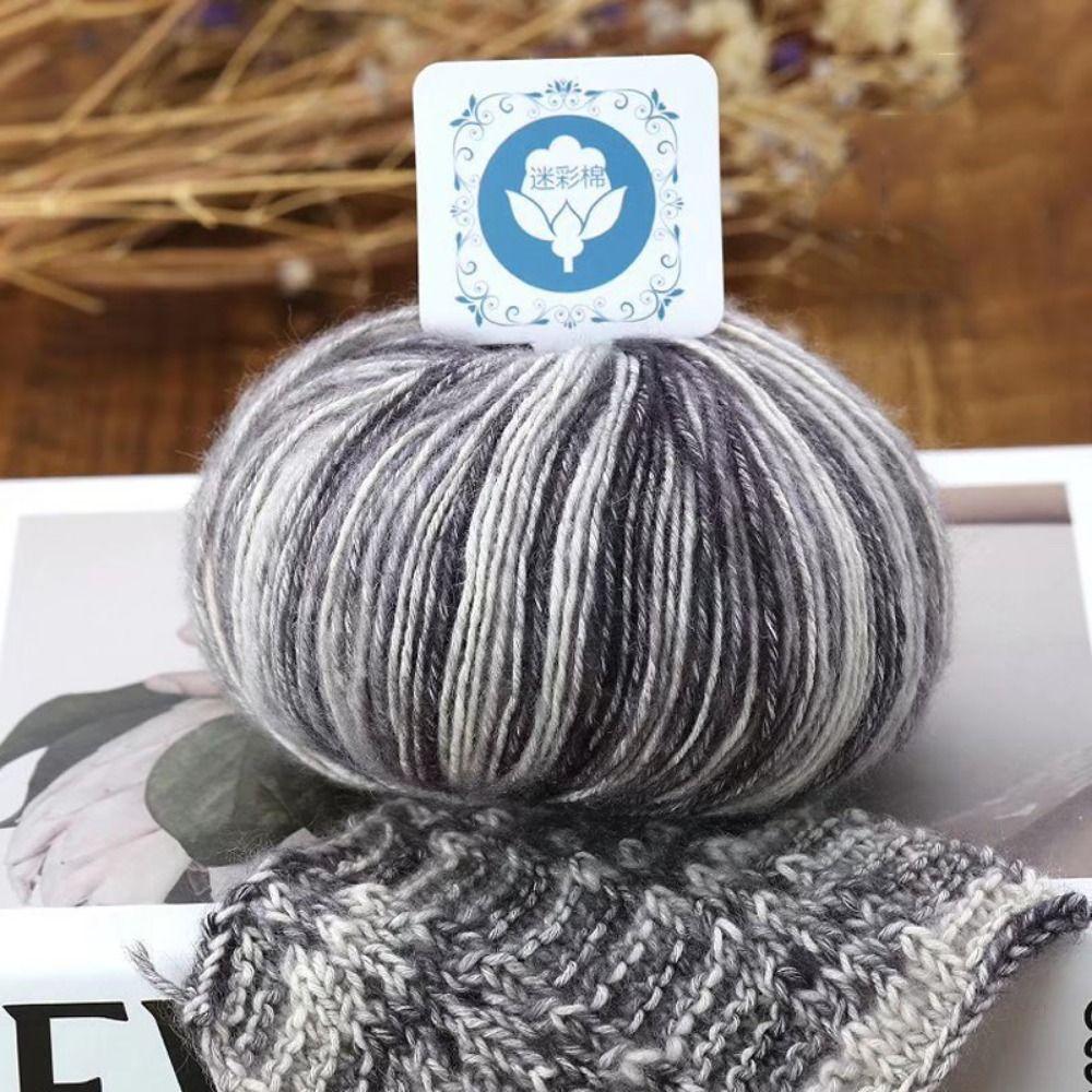 Manual Hand Knitting Yarn Multicolored Crochet Thread Yarn Sturdy Knitting Wool Yarn Blanket