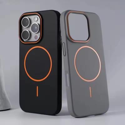 Ultrathin Simple Magsafe Phone Case for Iphone 17 16 Pro Max 15 Pro 14 13 12 Matte Hit Color Lens Wireless Charging Hard PC Cover