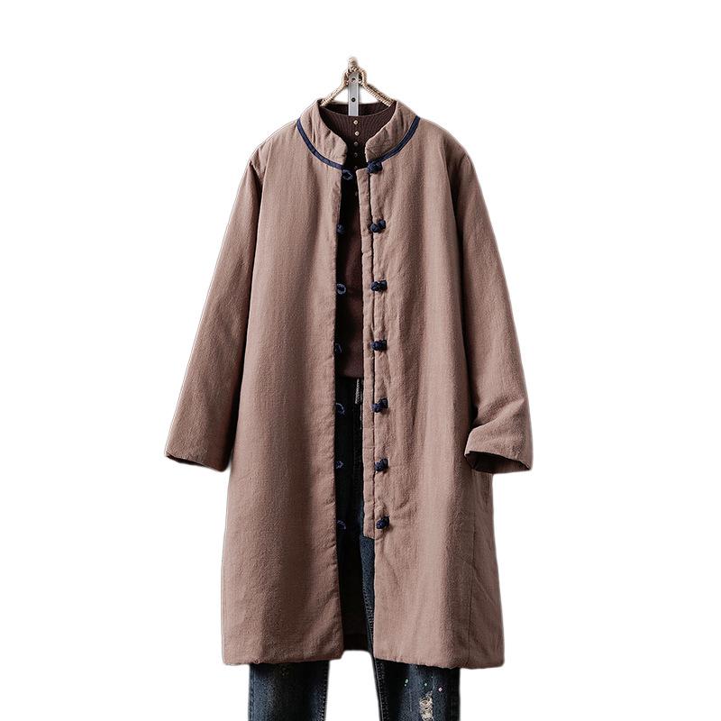 Women's Retro Mid-Length Cotton Jacket - Thick, Warm, Loose-Fit Winter Coat for 2026