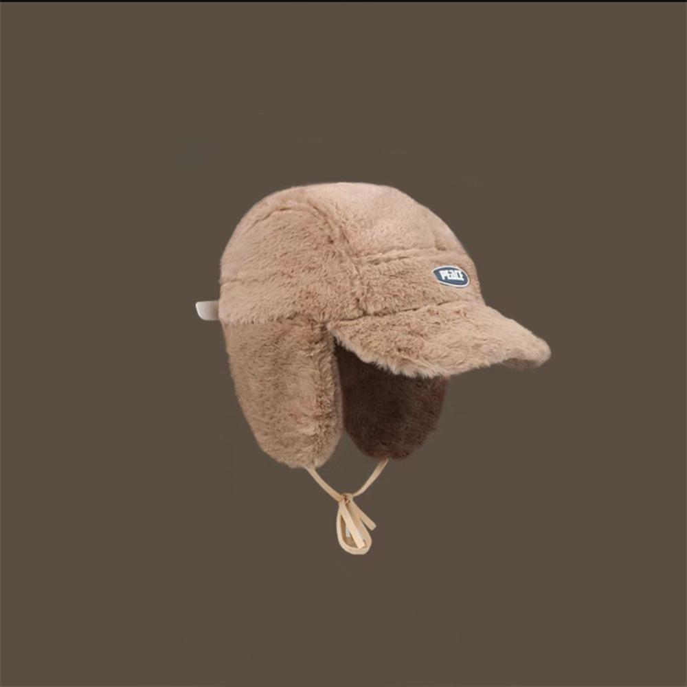 

Trendy Versatile Ear Protection Hat Korean Style Windproof Lei Feng Cap Warm Coldproof Hat Winter Season for Women хаки