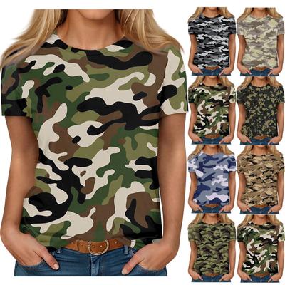 Short Sleeve Shirts For Women Cute Tops Print Tees Blouses Casual Plus Size Basic Tops Pullover