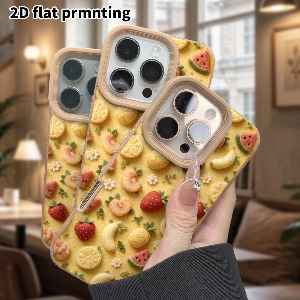 Phone Case: Lambskin 2D Flat Samsung Galaxy A34 A35 M05 M06 S20 S22 S21 FE Plus 5G Protective Case, Fruit Pattern, Christmas and Halloween Gifts