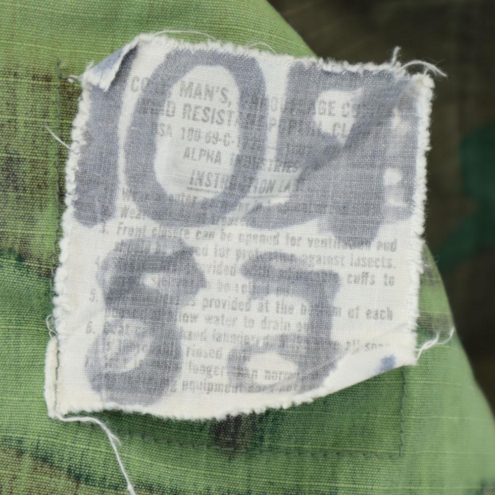 US ARMY 60s Vintage DSA 5th Alpha Camouflage Jungle Fatigue Military Jacket Men's Used