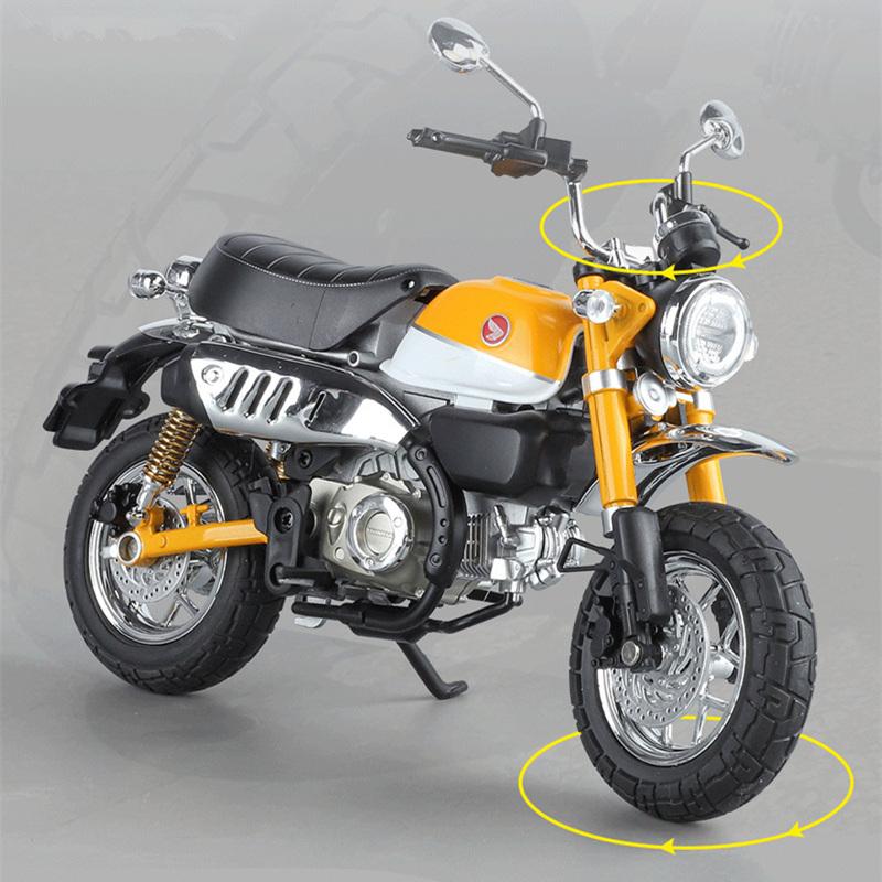 1/9 Honda Monkey 125 MINI Alloy Die Cast Motorcycle Model Toy Vehicle Collection Sound and Light Off Road Autocycle Toys Car
