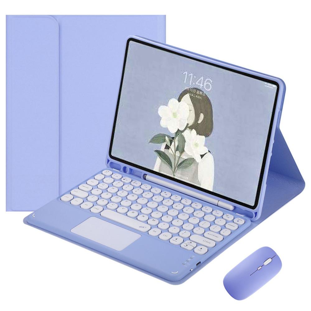 Bluetooth Keyboard Case for iPad Air 6 Pro 11 Split Round Keycap with Pencil Holder 10.2 Inch
