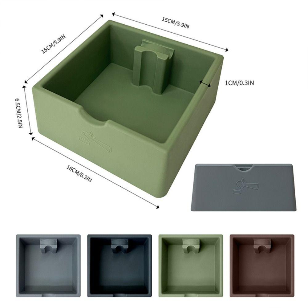 Non-Slip Coffee Knock Box 1.5L Capacity Shock-Absorbent Coffee Grounds Container Quiet Reusable Espresso Dump Bin Home Cafe