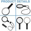 Lente d'ingrandimento a mani libere, Lente d'ingrandimento 5X 10X da indossare al collo con luce, Lente d'ingrandimento flessibile a collo di cigno, Ricaricabile tramite USB per la lettura a mani libere