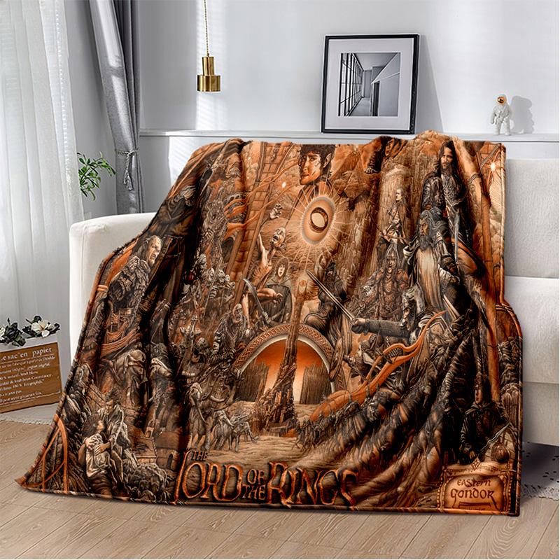 Movie L-Lord of The Rings H-Hobbit Soft Plush Blanket,Flannel Blanket Throw Blanket for Living Room Bedroom Bed Sofa Cover Child