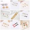 14K Gold Plated Messing Attraktive Muschel Anhänger Ohrring Herstellung Zubehör, 12,5 mm * 12 mm Glatte Muschel Charms Für DIY Bastelkomponenten