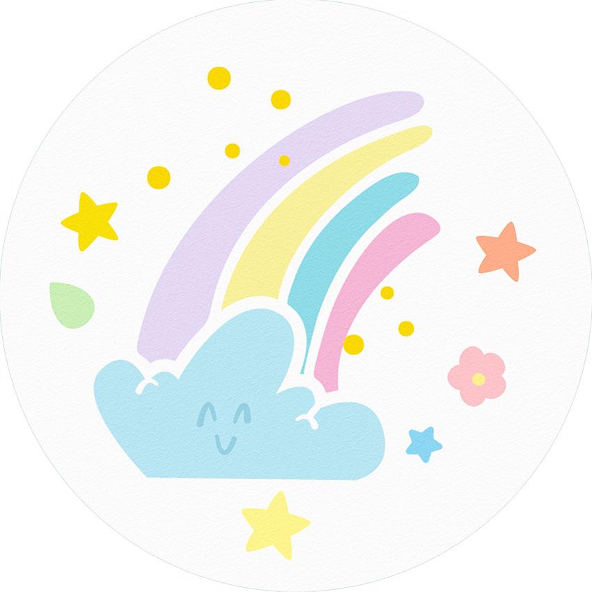 Cartoon Round Rugs for Living Room Fluffy Soft Plush Carpet Thickened Kids Bedroom Floor Mat Study Decor