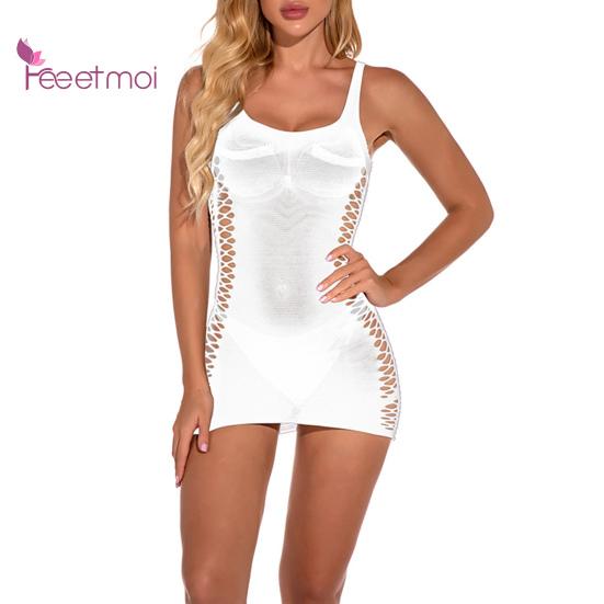 Φόρεμα εσώρουχα Hollow Out Butt Lift Sleep Colthes Summer Sexy Wear Pure Color Hip Wrap Night Dress