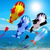 Single Line Soft Kite 2.2m Plastic Flying Toy New Large Whale/Dolphin Kite  Outdoor Fun Sports