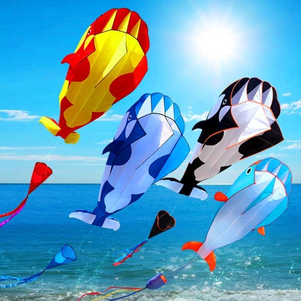Single Line Soft Kite 2.2m Plastic Flying Toy New Large Whale/Dolphin Kite  Outdoor Fun Sports