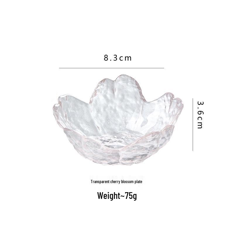 

Cherry Blossom Pink Glass Sauce Dish - Small Hammered Seasoning Bowl