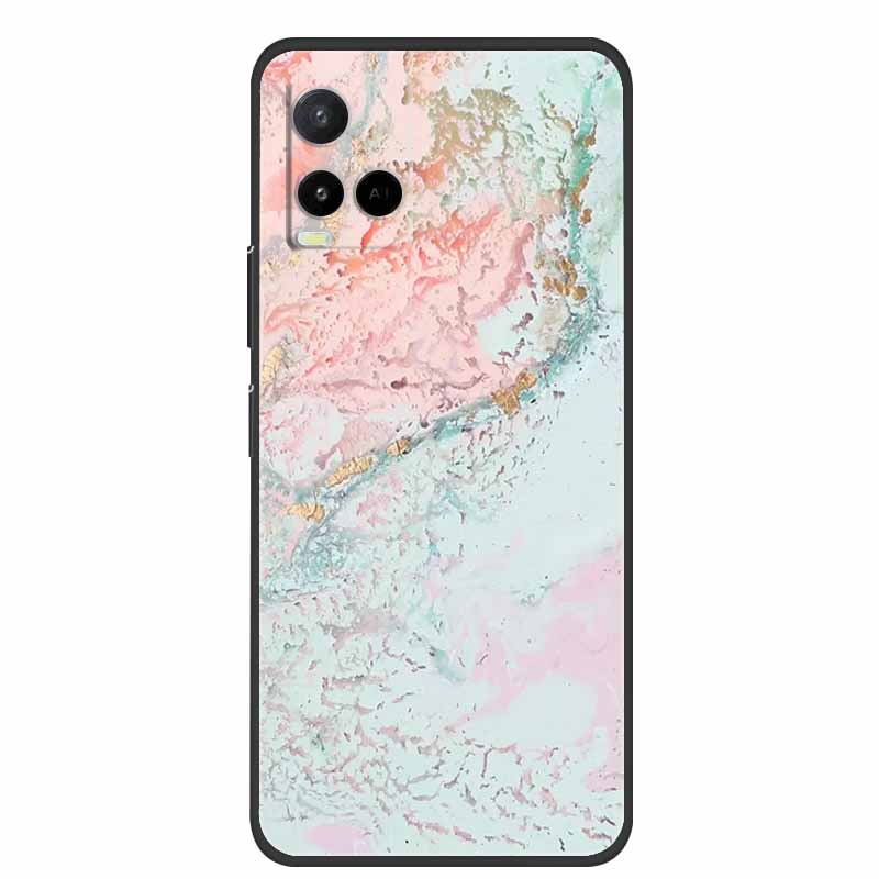 Marble Case For Vivo Y33s Silicone TPU Soft Phone Fashion Cover For Vivo Y33 S Case V2109 Funda Luxury Shockproof Cartoon Coque