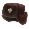 Winter Warm Fleece-Lined Soviet Style Military Hat With Embroidered Badge Men Women Outdoor Cold Weather Protection