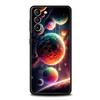 Schöne Planeten Sterne Hülle für Samsung Galaxy S24 S23 S22 S20 S21 FE Ultra S24 S23 S10 S10E S9 S8 Plus 5G Silikon Handyhülle