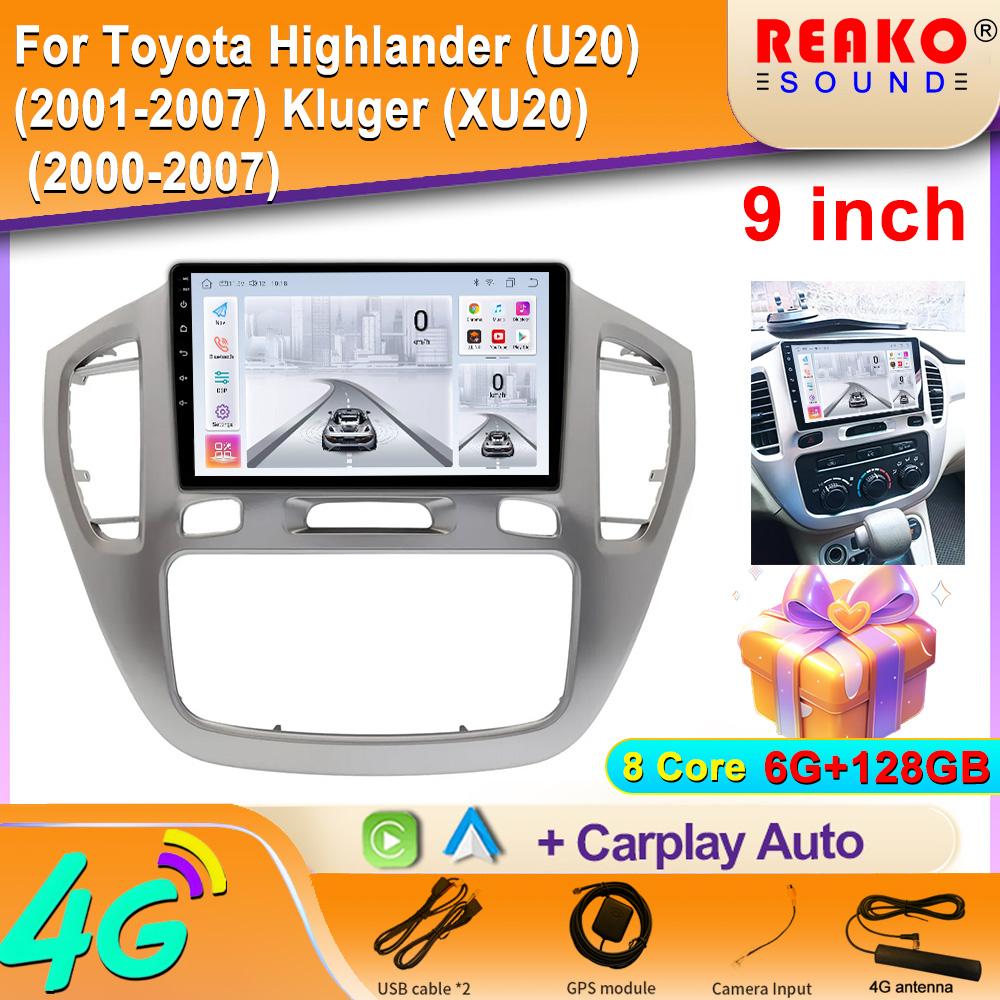 Android for Toyota Highlander (U20) (2001-2007) Car Radio DSP GPS Multimedia Video Player Wireless CarPlay Android Auto 2din Stereo