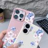 Flower Patterned Phone Case For iPhone 17 Air 16 15 14 Pro Max 13 12 Pro 11 17 16e Shockproof Soft Silicone Leather Texture Cover
