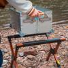 Portables Folding Ice Coolers Frame Aluminum Alloys Camping Picnics Ice Box Shelf for Camping and Beach Parties