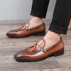 Italian Man Casual Leather Business Shoe Comfy Flat Designer Office Walking Shoes New Luxury Leather Derby Shoes Loafers