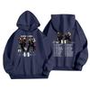 Unisex Casual Hooded Pullover Sweatshirt Long Sleeve Loose Fit Letter Print