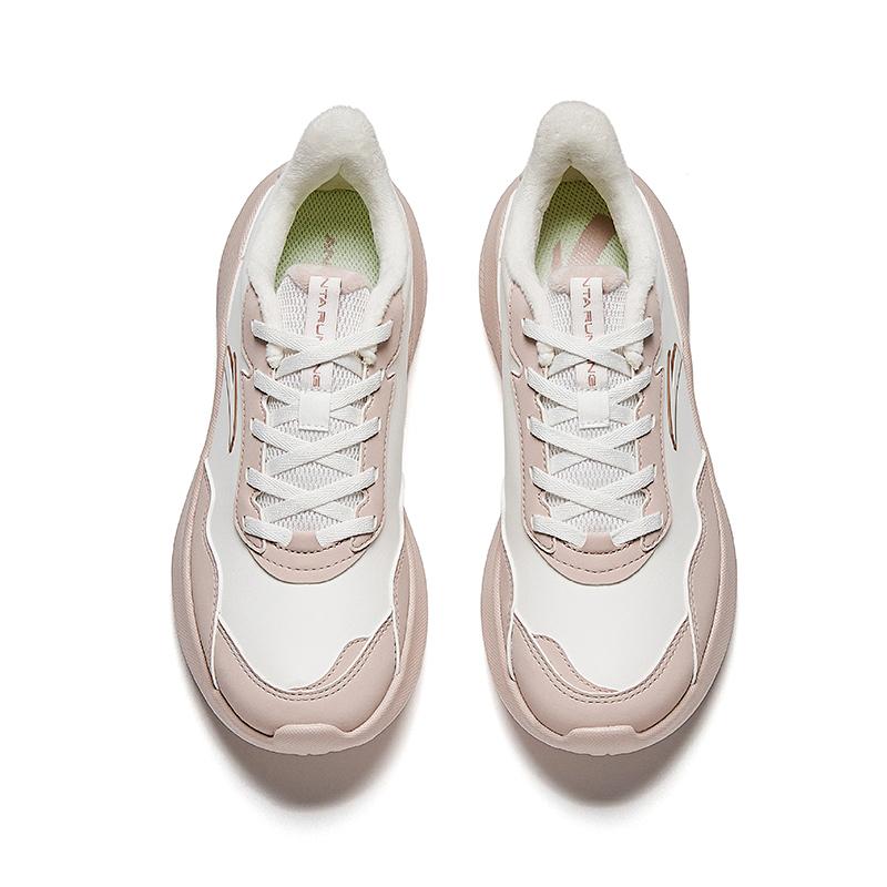 Anta Fashionable Comfortable Non-Slip Wear-Resistant Low-Top Casual Running Shoes Women sneaker White Pink 922435559-6