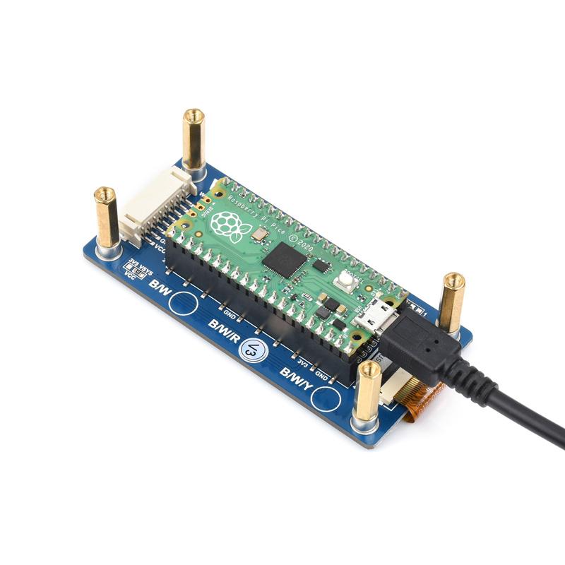 2.9inch E-Paper E-Ink Display Module SPI 296×128 Display Color Option for Raspberry Pi Pico Development Board