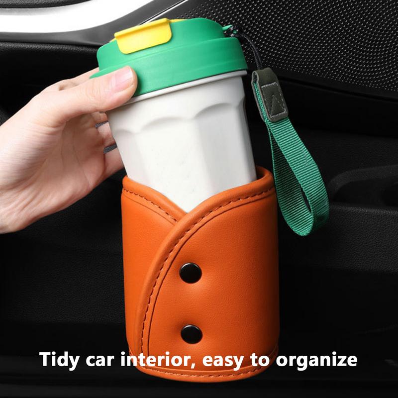 Truck Cup Holder Leather Drink Storage Box Multi-Functional Back Seat Cup Holder Organizer Automotive Interior Accessories For