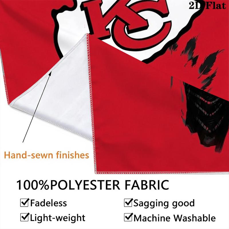 Kansas City Chiefs Wall Tapestry Aesthetic Wall Hanging Printed Fabric Blanket Decorative Tapestries for Bedroom Living Room Home Decor