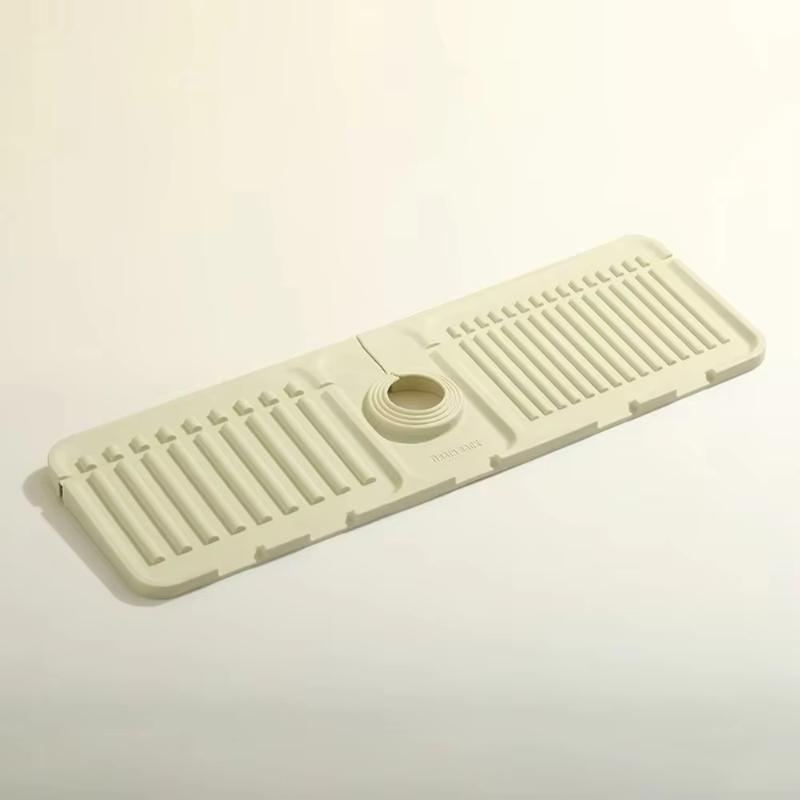 New Faucet Draining Mat Silicone Non Slip Kitchen Sink Splash Guard Easy Clean Waterproof Bathroom Draining Pad