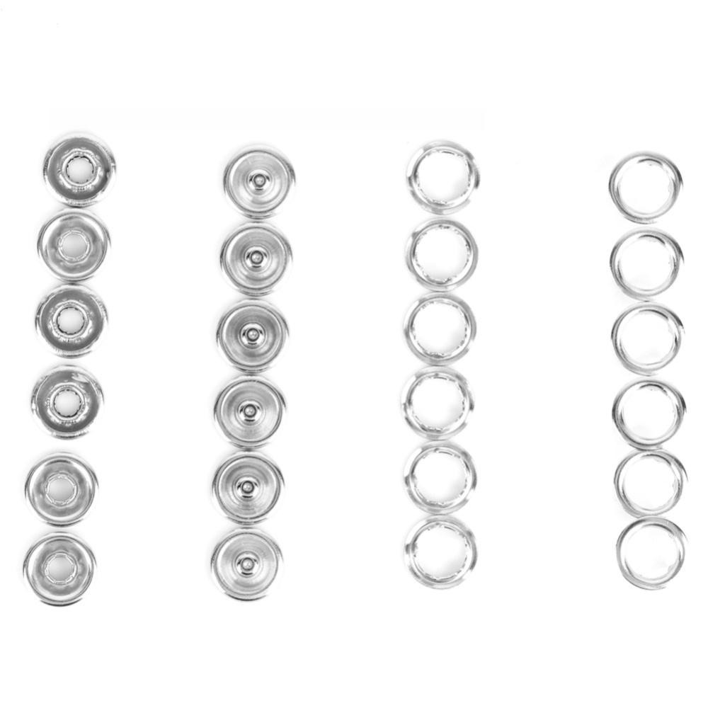 200pcs 9.5MM Size Hollow Prong Snap Button Silver Color Metal Snap Button Sewing Projects