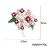 Blucome Creative Oil Dripping Zirconium Embroidered Brooch Women's Temperament Clothing Accessories Plant Series