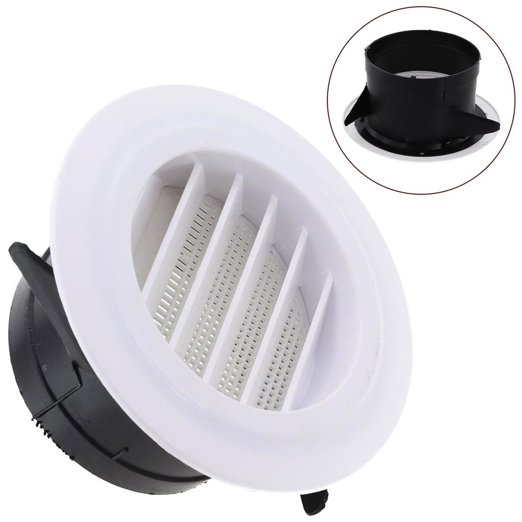 Mm Duct Vents Round Louvered Vents ABS Round Adjustable Air Volume Round Louvered Vents Convenient Cleaning Interior ABS Grille