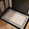 Pvc Geometric Pattern Entrance Mat Simple Black and White Dust Removal Floor Carpet Anti-Skid Wear-Resistant Foot Rug for Porch