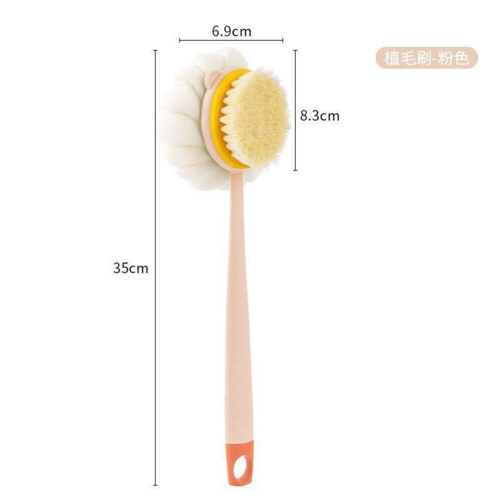 

Loofah Back Scrubber Long Handle Shower Body Brush with Soft Mesh Sponge for Women Skin Exfoliating Bath, Massage розовый