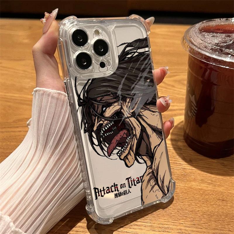 Anime Attack On Titan Hot Phone Case For iPhone 17 Air 16 e 15 14 13 12 11 Pro Max Plus Mini SE 2020 2022 Soft Shockproof Cover